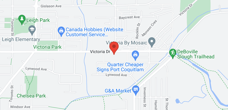 map of 960 VICTORIA DRIVE
